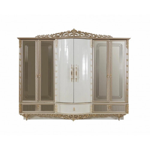 Kleiderschrank Schlafzimmer Sechstüriger Schrank Holz Schlafzimmer von Xl Moebel