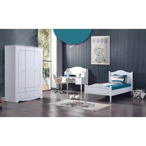 Kleiderschrank Schrank Möbel Schlafzimmer Schränke Holz Weiß Loft Einrichtung von Xl Moebel