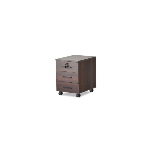 Kommode Schubladen Arbeitszimmer Modern Rollen Rechteckig Form Braun von Xl Moebel