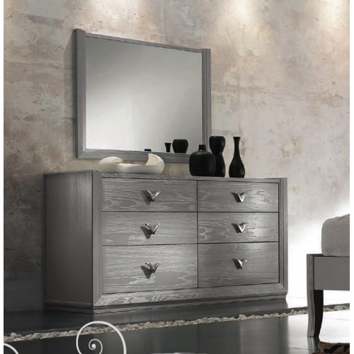 Kommode Spiegel Garnitur Holz Designer Kommoden Schrank Regal Italien Set 2tlg. von Xl Moebel