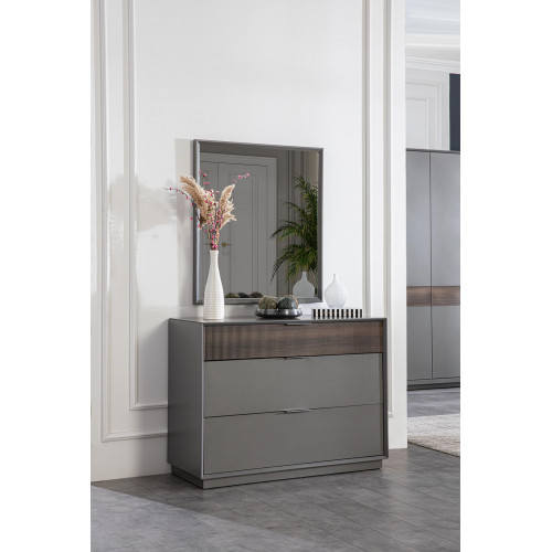 Kommode Spiegel Schlafzimmer Holz Schrank Kommoden Sideboard Grau 2tlg von Xl Moebel