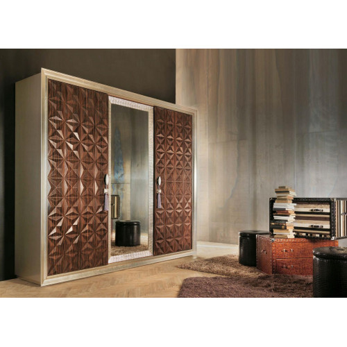 Kommode mit 2 Schubladen Sideboard Hochglanz Schrank Anrichte in Braun Neu von Xl Moebel