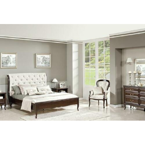 Komplett Schlafzimmer Bett Ehebett Nachttische Kommode Sessel Chippendale Royal von Xl Moebel
