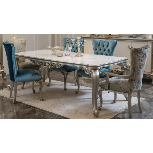 Komplett Set Esstisch 6 Stühle Esszimmer Ess Gruppe Holz Set 7tlg. Barock Komplett Set Esstisch 6 Stühle Esszimmer Ess Gruppe Holz Set 7tlg. Barock von Xl Moebel
