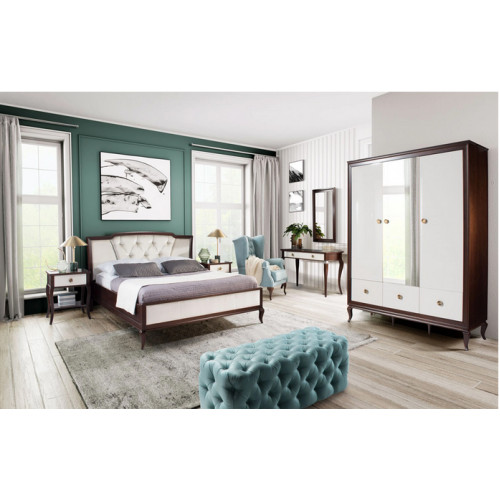 Komplettes Schlafzimmer Set 4 tlg Design Bett + 2x Nachttisch + Kleiderschrank Komplettes Schlafzimmer Set 4 tlg Design Bett + 2x Nachttisch + Kleiderschrank von Xl Moebel