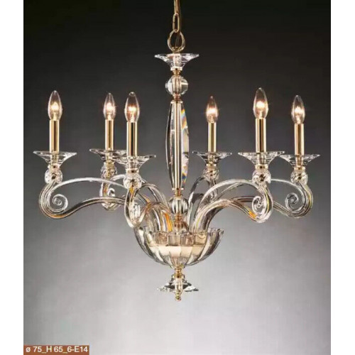 Kristall Kronleuchter 6x Lampen Hängeleuchte Leuchte Deckenleuchte von Xl Moebel