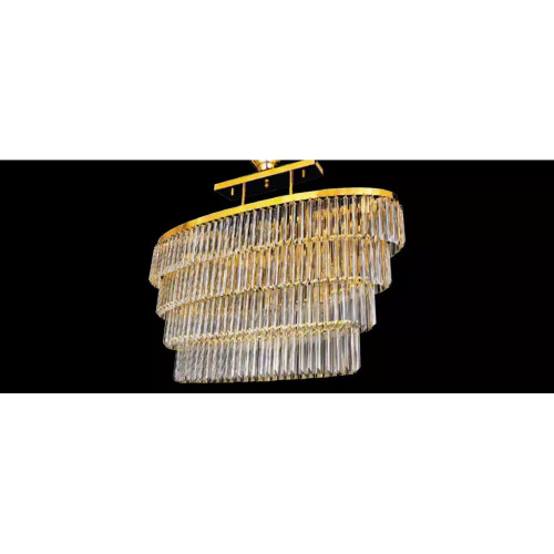 Kronleuchter Decken Pendel Luxus Kristall Gold Wohnzimmer Kronleuchter von Xl Moebel