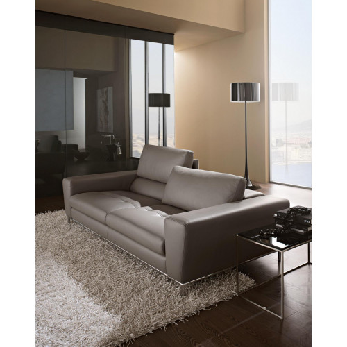 Leder Dreisitzer Luxus Sofa 3 Sitz Sofas Sitz Design Couch Möbel Grau Prianera von Xl Moebel