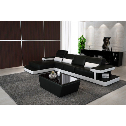 Leder Modern Couch Wohnlandschaft Deko Ledersofa Sofagarnitur Sofa L-Form von Xl Moebel