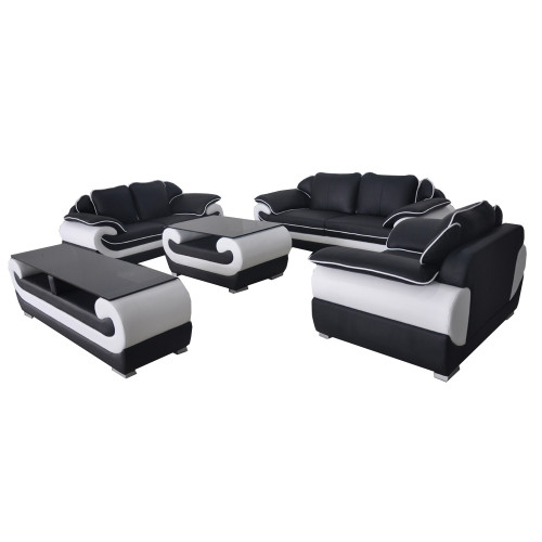 Leder Modern XXL Couch Wohnlandschaft Ledersofa Sofa Garnitur 3+2+1 D04 + Tisch Leder Modern XXL Couch Wohnlandschaft Ledersofa Sofa Garnitur 3+2+1 D04 + Tisch von Xl Moebel