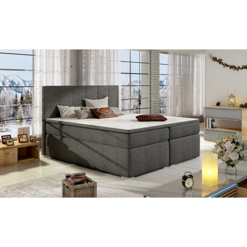 Lederbett Polster Bett Boxspring Betten 180x200cm Bettkasten Matratze von Xl Moebel