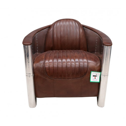 Ledersessel Sessel Aviator Clubsessel Art Deco Cocktailsessel Fernsehsessel von Xl Moebel