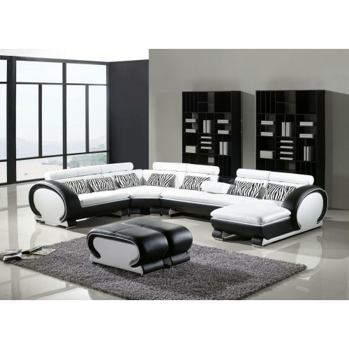 Ledersofa Ecksofa +2x Hocker Garnitur Polster U Form Couch Design von Xl Moebel