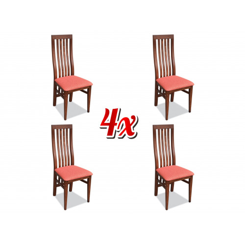 Lehnstuhl Polster Stühle Gastro Esszimmer Holz, Stoff Set 4xDesigner Stuhl Leder von Xl Moebel