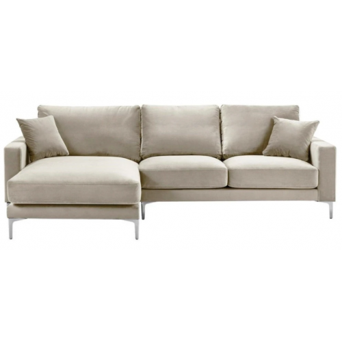 Loft Sofa Luxus Eckcouch Möbel Eckgarnitur Samt Couchen sofas beige Wohnzimmer von Xl Moebel