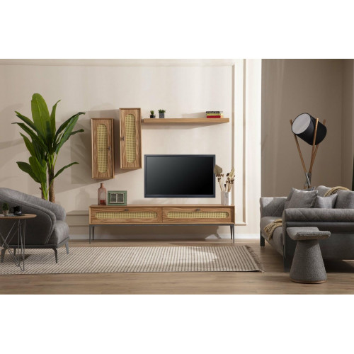 Lowboard rtv Wandschränke Wohnzimmer Holz Möbel Wandregal Set 4 tlg. Lowboard rtv Wandschränke Wohnzimmer Holz Möbel Wandregal Set 4 tlg. von Xl Moebel