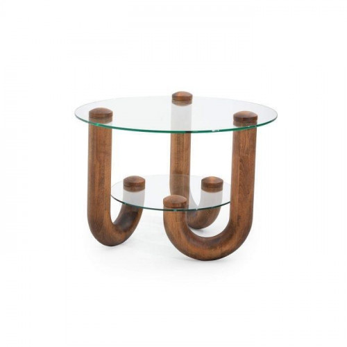 Luxuriös holz Beistelltisch mit glasplatte Stilvoller Möbel für Wohnzimmer Luxuriös holz Beistelltisch mit glasplatte Stilvoller Möbel für Wohnzimmer von Xl Moebel