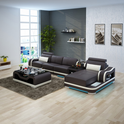 Luxuriöses Leder Ecksofa L-Form Moderner Charme für Ihr Wohnzimmer Luxuriöses Leder Ecksofa L-Form Moderner Charme für Ihr Wohnzimmer von Xl Moebel