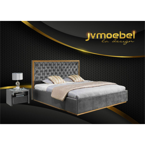 Luxus Bett Textil 2x Nachttisch 3tlg. Schlafzimmer Set Möbel Betten Bettgestell von Xl Moebel