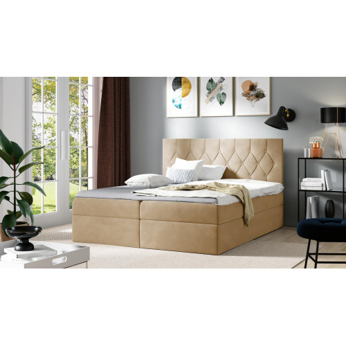 Luxus Boxspring Bett Hotel Betten Polster Funktion Bettkasten 180x200cm Beige Luxus Boxspring Bett Hotel Betten Polster Funktion Bettkasten 180x200cm Beige von Xl Moebel
