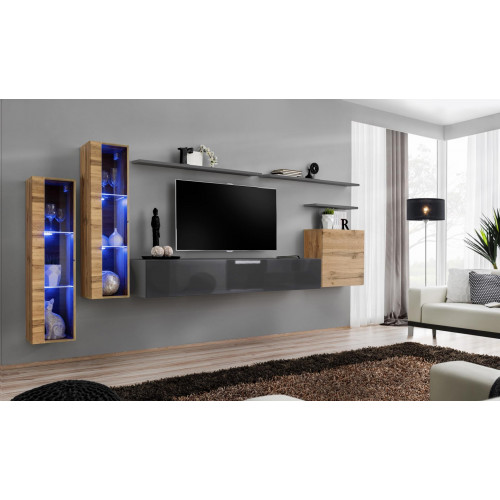 Luxus Design Möbel Garnitur Wohnwand Sideboard TV-Ständer Einrichtung Wandregal von Xl Moebel