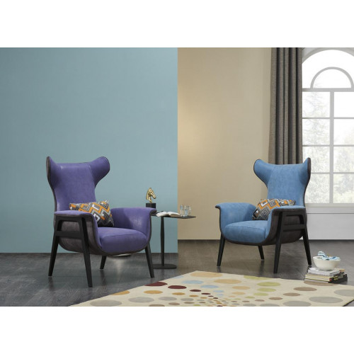 Luxus Einsitzer Sessel Blau Wohnzimmer Polstersessel Möbel Modern Design von Xl Moebel