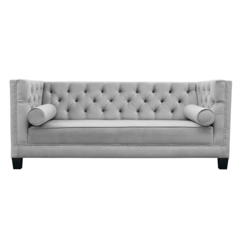 Luxus Grau Chesterfield Samt Dreisitzer Polster Möbel Hotel Wohnzimmer Praxis von Xl Moebel
