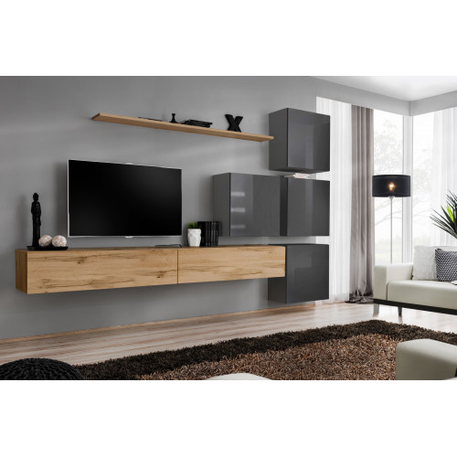 Luxus Holz Garnitur TV-Ständer Holz Wohnzimmer Wohnwand Wand Regal Design Luxus Holz Garnitur TV-Ständer Holz Wohnzimmer Wohnwand Wand Regal Design von Xl Moebel