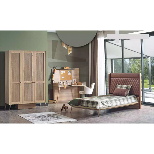 Luxus Kinderzimmer Chesterfield Bett Schreibtisch Schrank 3tlg. Set von Xl Moebel