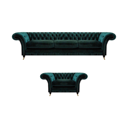 Luxus Komplett Wohnzimmer Sofa Couch Dreisitzer Neu Chesterfield Sessel von Xl Moebel