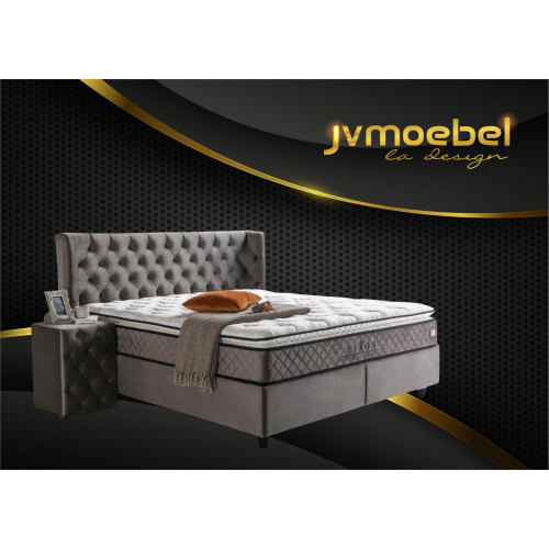 Luxus Schlafzimmer Set 3tlg Textil Bett 2x Nachttisch Moderne Design Betten Neu von Xl Moebel