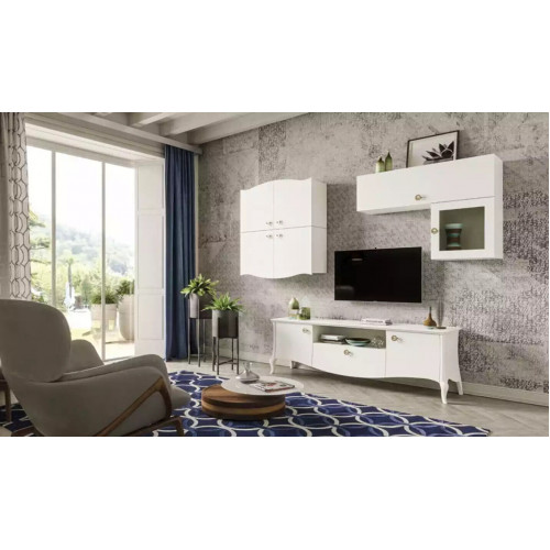 Luxus tv Ständer Wohnzimmer rtv Lowboard Sideboard Wohnwand Weiß Neu von Xl Moebel