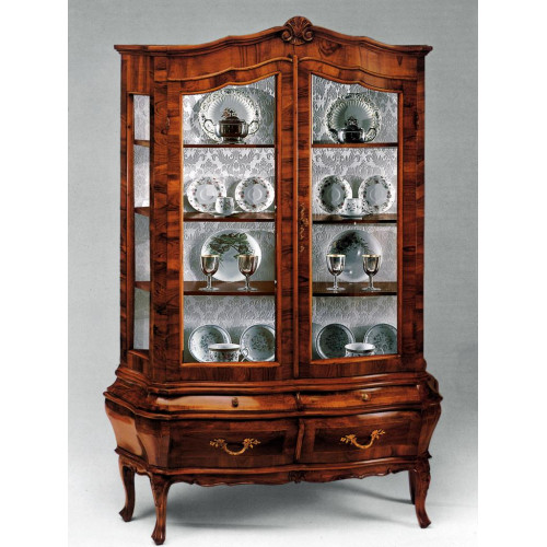 Massivholz Anrichte mit 2 Schubladen und Glastüren Esszimmer Anrichte Wohnzimmer Massivholz Anrichte mit 2 Schubladen und Glastüren Esszimmer Anrichte Wohnzimmer von Xl Moebel