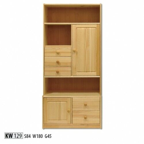 Massivholz Wandschrank Regale Küchenschrank Schrank Vollholz Möbel Holz Regal von Xl Moebel
