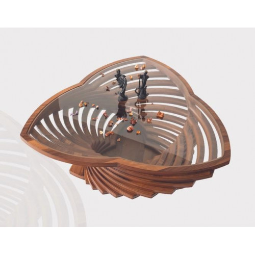 Modern Braun Glas Couchtisch Kaffeetisch Beistelltisch Designer Tisch von Xl Moebel