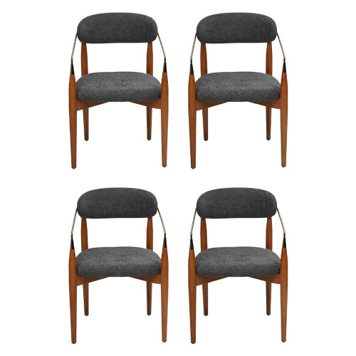 Modern Esszimmerstuhl 4x Stühle mit Armlehnen Polster Einrichtung Luxus Möbel von Xl Moebel