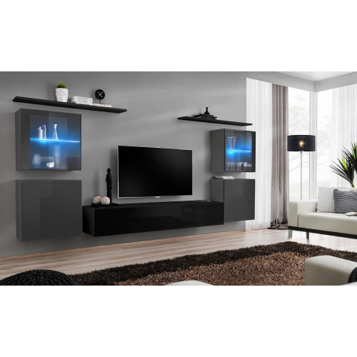 Modern Wand Schrank Wohnzimmer Wandregale Sideboard TV Ständer Designer Set 7tlg von Xl Moebel