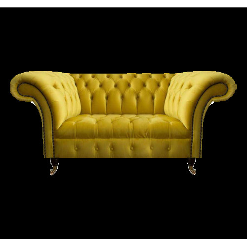 Moderne Chesterfield Sitzmöbel Gelber Zweisitzer Designer Stoffcouch Moderne Chesterfield Sitzmöbel Gelber Zweisitzer Designer Stoffcouch von Xl Moebel