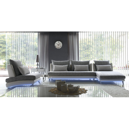 Moderne Design Ecksofa Polster Couch Garnitur 155x390cm Stoff Textil Sofa Ecke von Xl Moebel