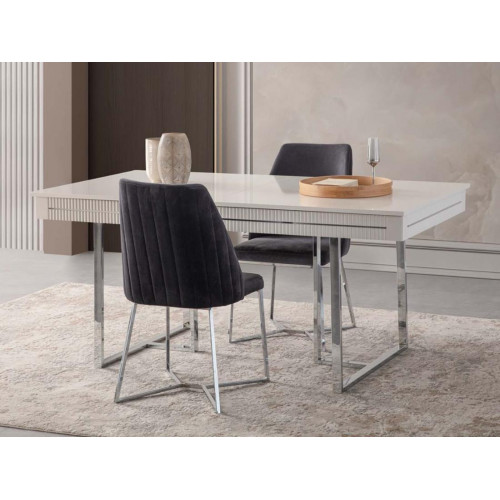 Moderne Esszimmertisch Esstisch Tisch Esszimmer Ausziehbar Holz Weiß von Xl Moebel