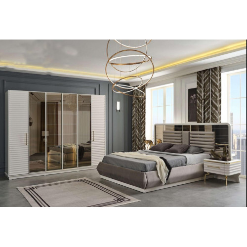 Moderne Schlafzimmer Möbel Designer Doppelbett 2x Holz Nachttische 3tlg Moderne Schlafzimmer Möbel Designer Doppelbett 2x Holz Nachttische 3tlg von Xl Moebel