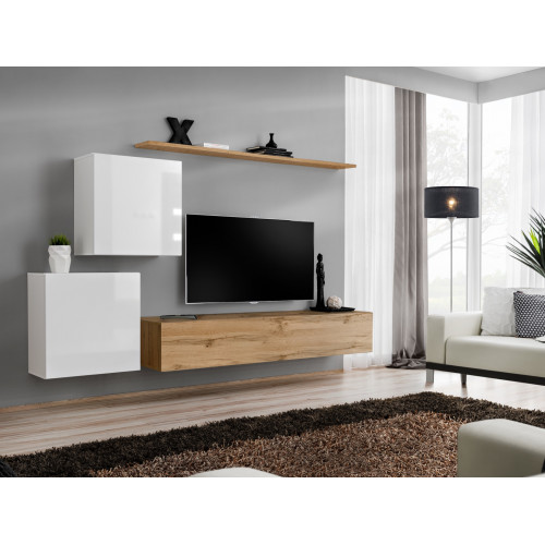 Moderne Wohnwand Wohnzimmer Designer Sideboard TV Ständer 4tlg. Neu von Xl Moebel