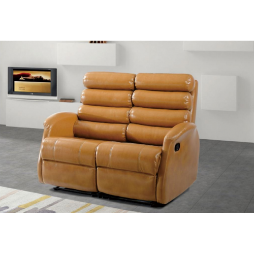 Moderne Zweisitzer Couch Kunstleder Design Sofa Sitz Wohnzimmer Möbel Braun von Xl Moebel