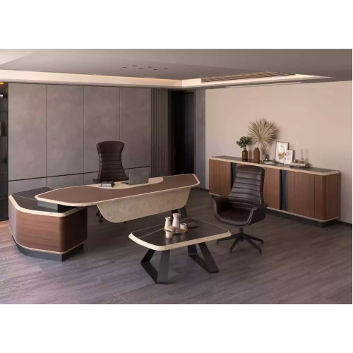 Moderner Arbeitszimmer Set Luxus Möbel Eckschreibtisch Sideboard Massivholz von Xl Moebel