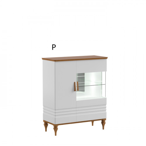 Moderner Vitrinen Schrank Wohnzimmer Hochschrank Hotel Vitrinen Aspen AS-W12 von Xl Moebel