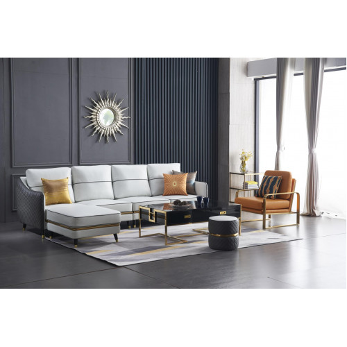 Modernes Sofa Ecksofa L Form Couchtisch Hocker Ecksofa Polster Hocker von Xl Moebel