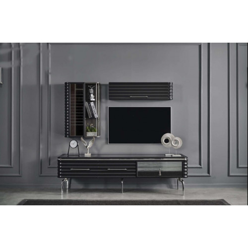 Modernes Wohnzimmer Set Designer TV-Schrank Luxus 2x Wandschränke 3tlg von Xl Moebel
