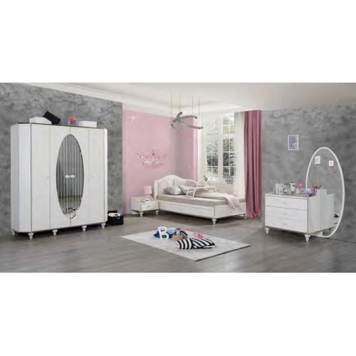 Möbel Jugendzimmer Set Bett Kleiderschrank Nachttisch Kommode mit Spiegel 4tlg Möbel Jugendzimmer Set Bett Kleiderschrank Nachttisch Kommode mit Spiegel 4tlg von Xl Moebel