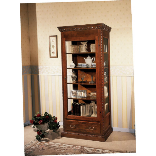 Möbel Massive Holz Vitrinen Glas Schrank Echtholz Anrichte Vitrine Wohnzimmer von Xl Moebel