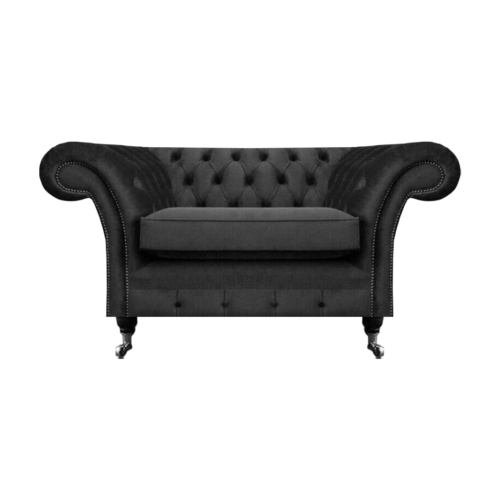 Neu Luxus Polstersitz Wohnzimmer Sessel Chesterfield Schwarz Einrichtung von Xl Moebel
